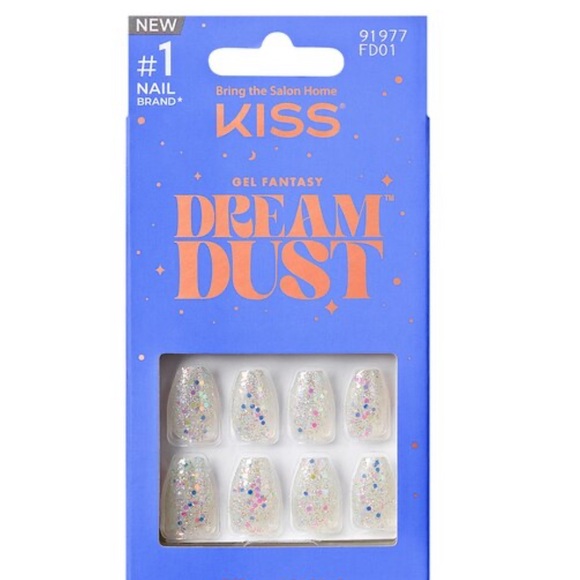 Kiss Other - NWOB KISS Gel Fantasy Dreamdust False Nails in Mood Dust